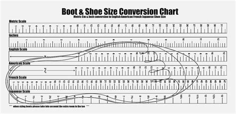 Printable Shoe Size Chart Mens