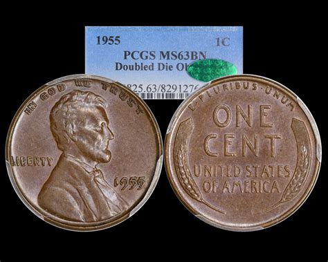 1955/55 Doubled Die Obv 1C Lincoln Wheat Cent PCGS MS63BN CAC - The ...