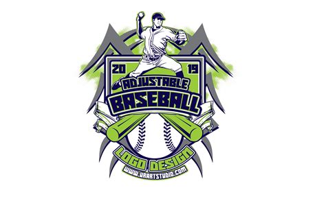 BASEBALL ADJUSTABLE VECTOR LOGO DESIGN FOR PRINT - AI, EPS, PDF, PSD ...