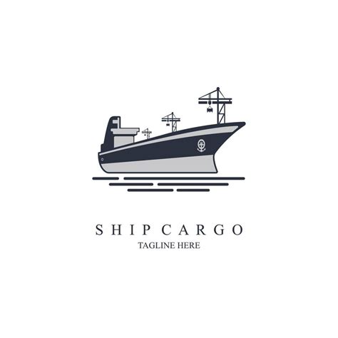 ship cargo vessel container logo template design vector for brand or ...