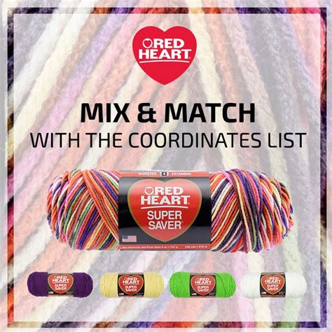 Mix & Match with the Coordinates List | Red Heart Blog | Yarn color ...