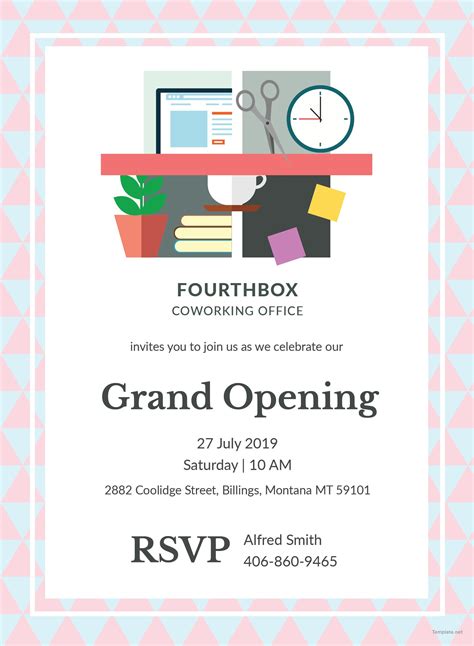 Office Opening Invitation Card Template in Adobe Illustrator, Photoshop ...