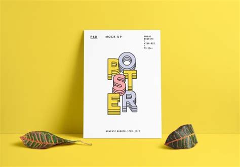 Poster Mockup PSD (Portrait & Landscape) — Free Mockup World