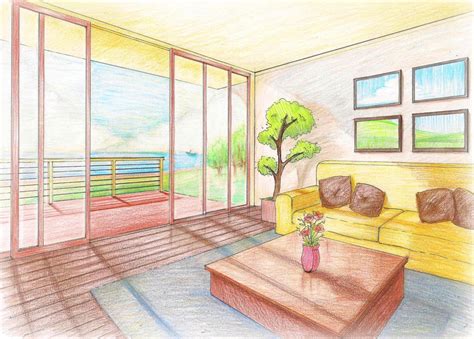 Interior Perspective - Living Room by rjldeximo on DeviantArt