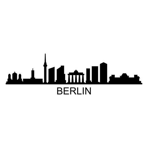 Berlin skyline on white background 4433642 Vector Art at Vecteezy