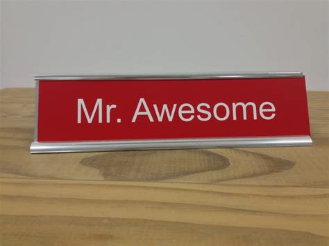 Custom Office Desk Name Plate for School Principal