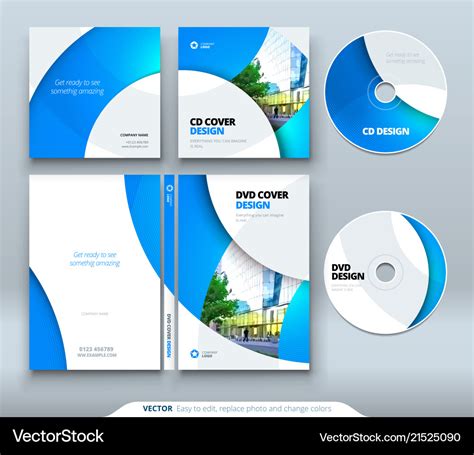 Cd envelope dvd case design business template Vector Image