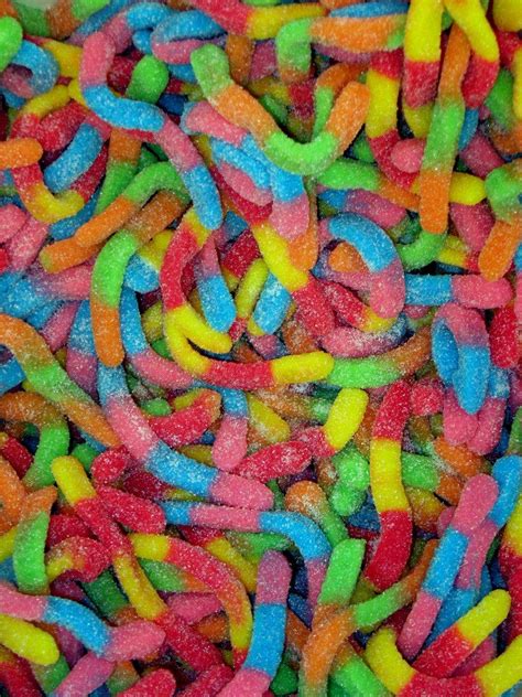 Rainbow of Gummyworms, Neon Sugar | Cute snacks, Colorful candy, Best candy