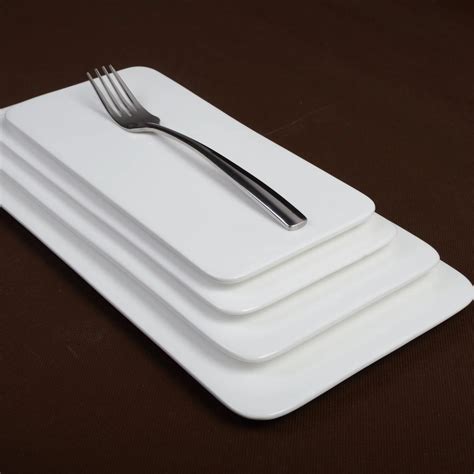 12'' 14'' 16 Inch Ceramic Porcelain White Rectangular Flat Steak Plate ...