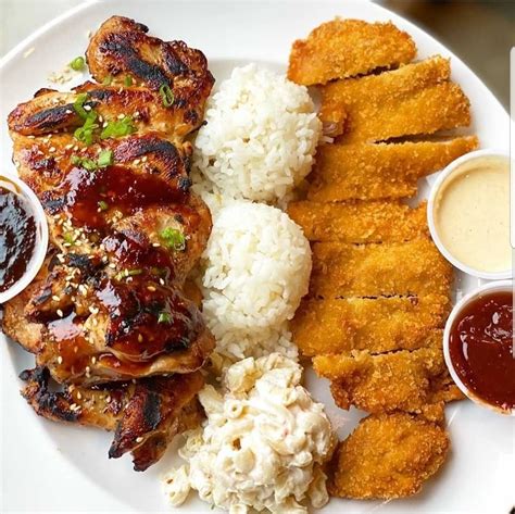 Katsu & Hawaiian BBQ Chicken Combo - Ono Hawaiian Plates