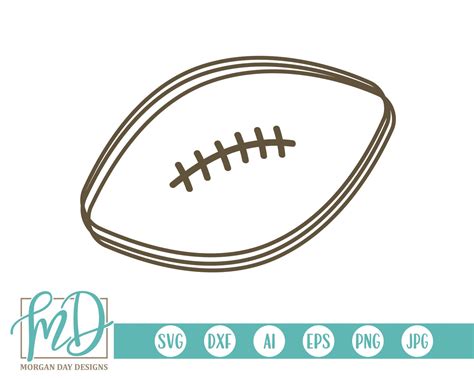 Football SVG Football Outline SVG Football Clipart Icon | Etsy