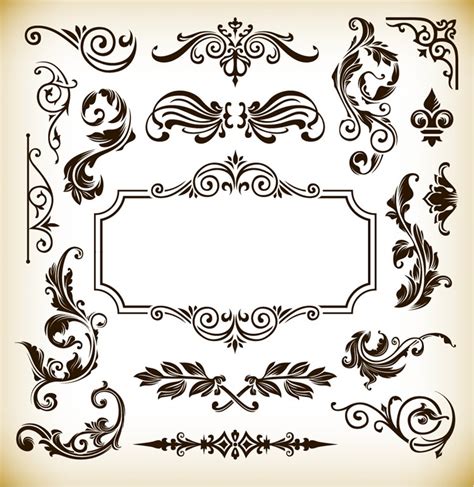 Vintage Pattern Frame Decoration Vector Graphics | Free Vector Graphics ...