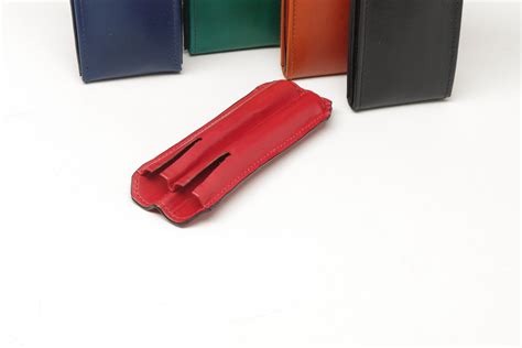 Leather Double Fountain Pen Case, with Insert (The Pen Guardian)