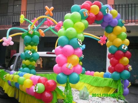 Christmas Parade Float Decorated with Balloons and Streamers