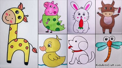 Top 138+ Cartoon animal drawing for kids - Tariquerahman.net