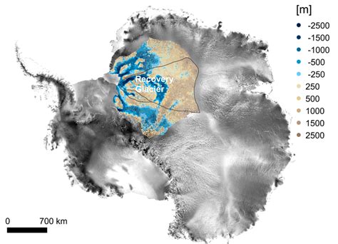 1: Overview map showing the Recovery Glacier system with its drainage ...