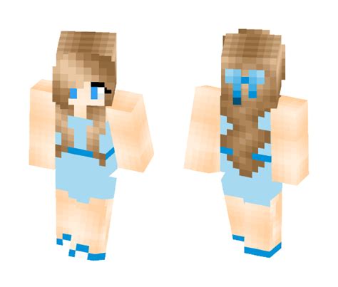 Download Girl in Blue Dress Minecraft Skin for Free. SuperMinecraftSkins