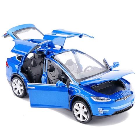 Shreeji Plastic Diecast Model Cars Tesla Toy Cars Model x 90 Alloy Pull ...