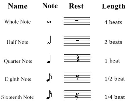 Types of musical notea - citiestews