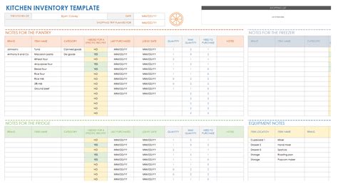 Free Food Inventory Templates | Smartsheet