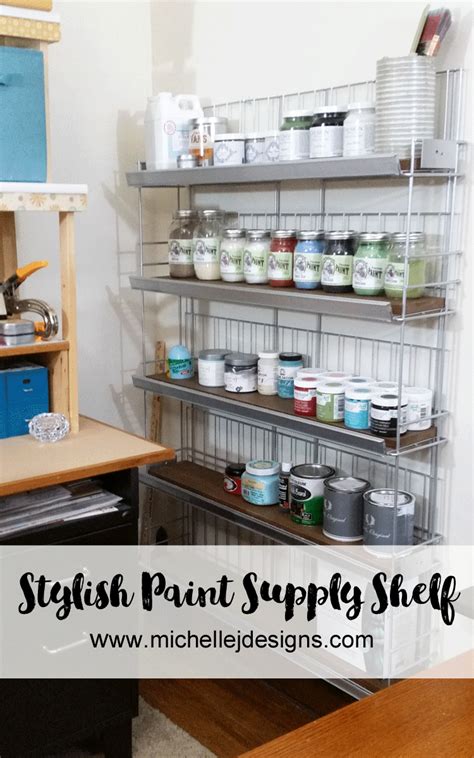 Create a paint storage shelf you can display proudly in your home.