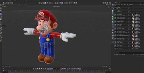 Mario rig from Model Resource: How do I set up controls?? : r/Cinema4D