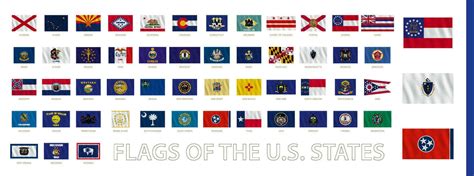 Flags of the US states with waving effect, official proportion ...