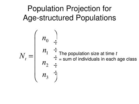 PPT - Population Ecology & Demography; Leslie Matrices and Population ...