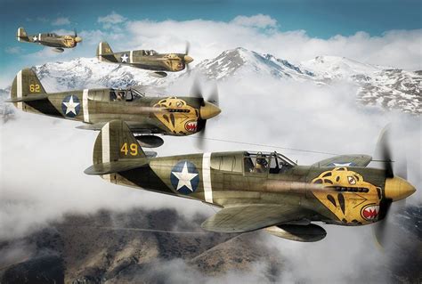 P-40E Warhawk 'Aleutian Tigers', Alaska, 1942, by Adam Tooby BFD | Adam ...