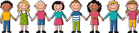 children holding hands color clipart - Clipground