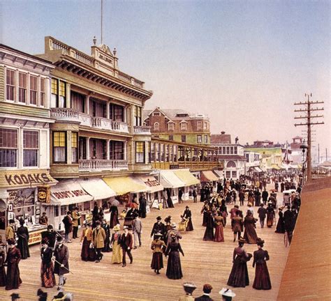 Atlantic City Boardwalk in 1899 Vintage Photo Art Print, Ready to Frame ...