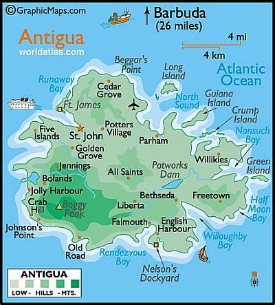 Antigua Map - Plan Your Caribbean Island Vacation! ISatellite Map