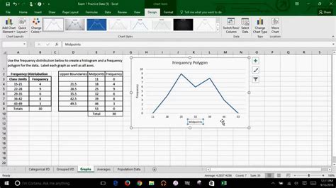 Microsoft Excel - How to Create A Frequency Polygon - YouTube