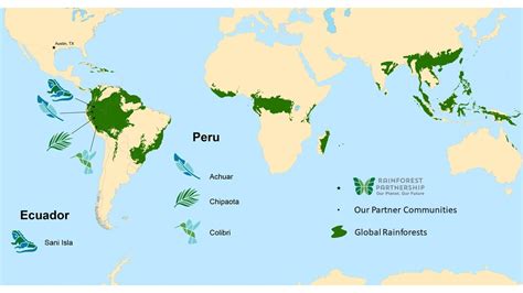 Tropical Rainforest Location Map