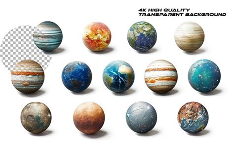 A poster of the planets that are labeled with the same size as the ...