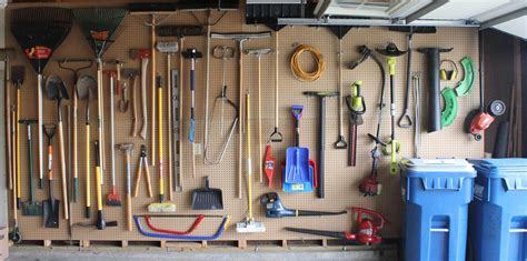 Organize your garage with pegboard