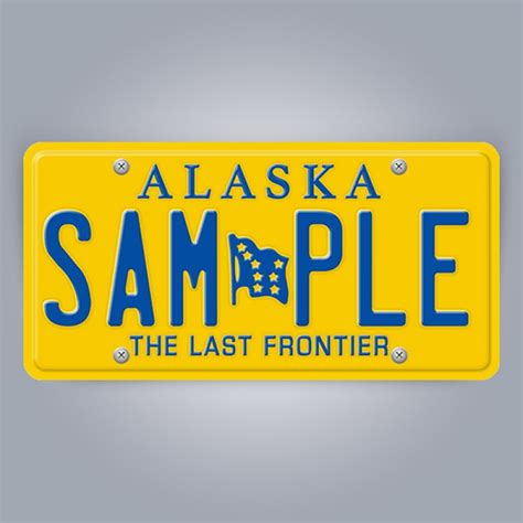 Alaska License Plate Replica, reflective, non-reflective