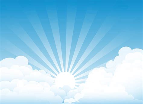 Sun Rays Through Clouds Illustrations, Royalty-Free Vector Graphics ...