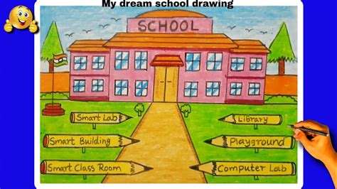 my dream school Drawing / ମୋ ସ୍ୱପ୍ନର ବିଦ୍ୟାଳୟ ଡ୍ରଇଂ / ସୁରଭି 2022 - YouTube