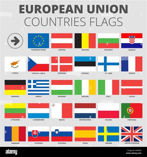 European Union country flags 2014, member states EU Stock Vector Image ...