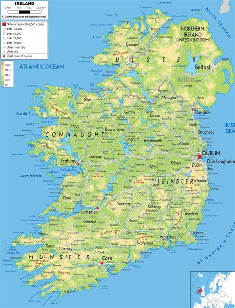 Maps of Ireland | Detailed map of Ireland in English | Tourist map of ...