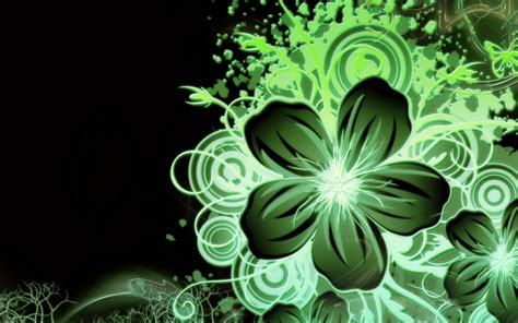 Green Flower Background - WallpaperSafari