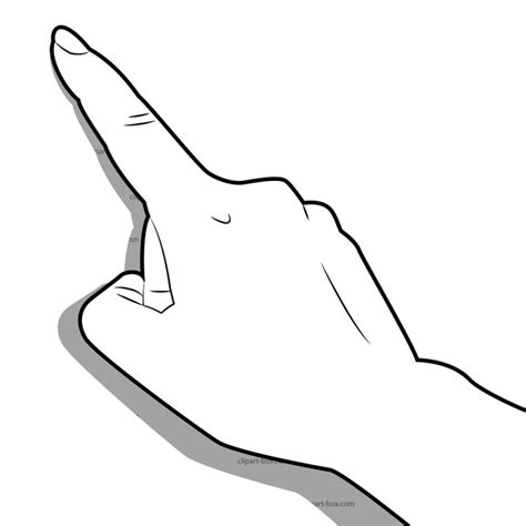 finger black and white - Clip Art Library