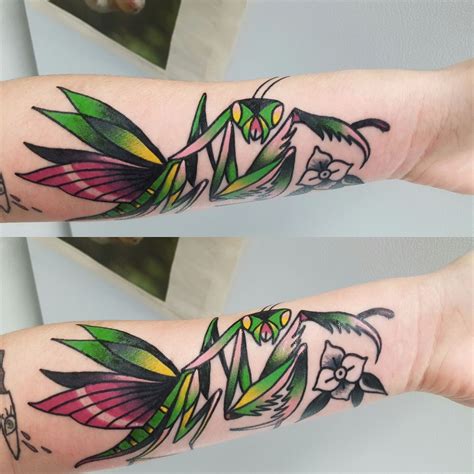 Praying Mantis Tattoo by Sean Williams at Amulet Tattoos in, St ...