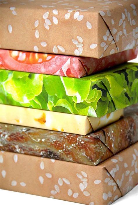 This Wrapping Paper Looks Delicious | Wraps, Gift wrapping, Cheeseburger