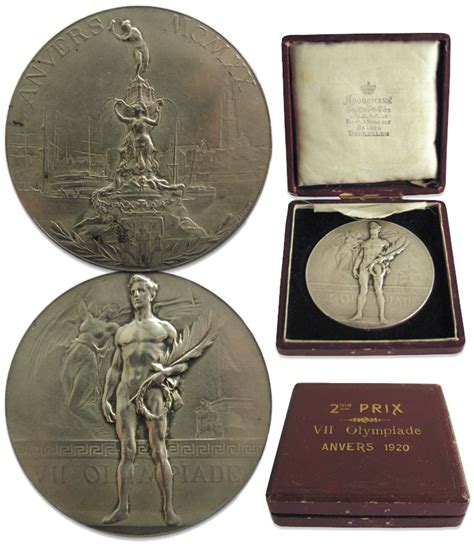 Sell or Auction Your Silver 1920 Antwerp Olympics Medal for up to ...