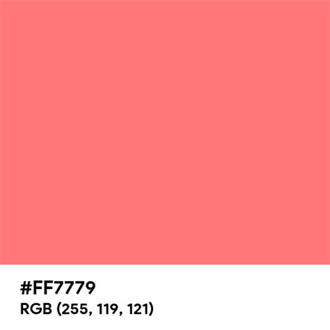 Baby Red color hex code is #FF7779