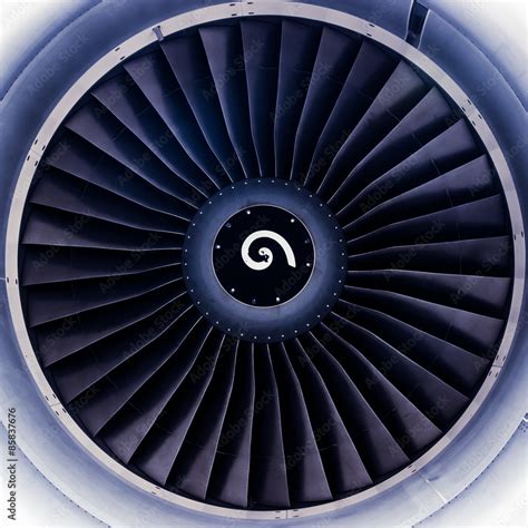 jet engine turbine blades Stock Photo | Adobe Stock