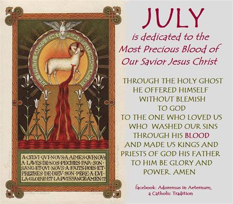 CATHOLIC 4 LIFE: MONTH OF THE MOST PRECIOUS BLOOD OF JESUS