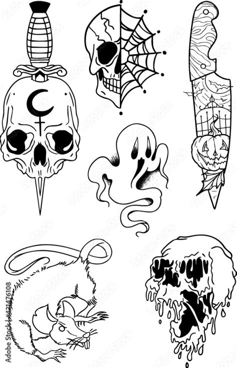 Horror Tattoo Flash Sheets